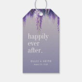 Verloop Paarse Bloemig Gelukkig Elke Keer Naar Huw Cadeaulabel (Voorkant)