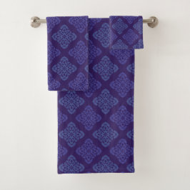 Verloop Paarse Damask Bad Handdoek