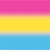 Verloop Panseksuele Pride Vlag – Kleurrijke Pan Vl Sticker (Voorkant)