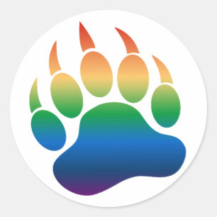 Verloop Regenboog Beerpoot / Klauw - Sticker