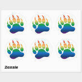 Verloop Regenboog Beerpoot / Klauw - Sticker (Vel)