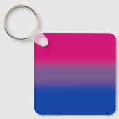 Verloop Regenboog Biseksuele Pride Vlag – Kleurrij Sleutelhanger (Voorkant)