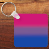 Verloop Regenboog Biseksuele Pride Vlag – Kleurrij Sleutelhanger (Voorkant)