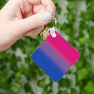 Verloop Regenboog Biseksuele Pride Vlag – Kleurrij Sleutelhanger