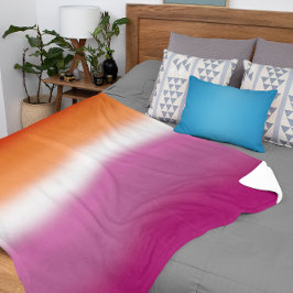 Verloop Regenboog Lesbische Pride Vlag – Lesbische Sherpa Deken