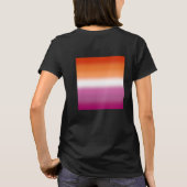 Verloop Regenboog Lesbische Pride Vlag – Lesbische T-shirt (Achterkant)