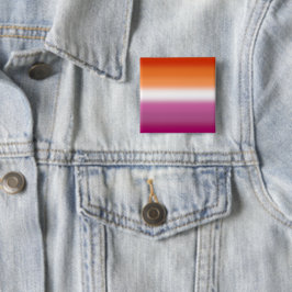 Verloop Regenboog Lesbische Pride Vlag – Lesbische Vierkante Button 5,1 Cm