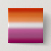 Verloop Regenboog Lesbische Pride Vlag – Lesbische Vierkante Button 5,1 Cm (Voorkant)