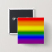 Verloop Regenboogvlag voor de Pride van de LGBTQ+- Vierkante Button 5,1 Cm (Voorkant /achterkant)