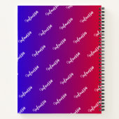 Verloop Rood & Blauwe Kleur - Monogram Naam Notitieboek (Achterkant)