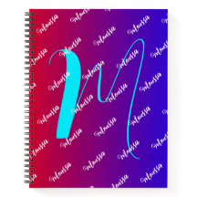 Verloop Rood & Blauwe Kleur - Monogram Naam