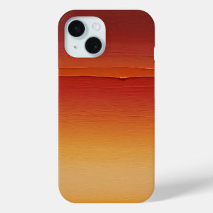Verloop rood sinaasappel en geel penseelstreken iPhone 15 case