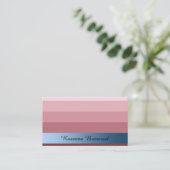 Verloop Roos Rood met Blauwe Banner Aangepaste Tek Visitekaartje (Staand voorkant)