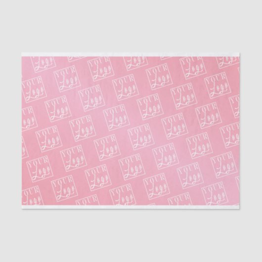 Verloop Roze Aangepaste Logo Tissuepapier (Voorkant)
