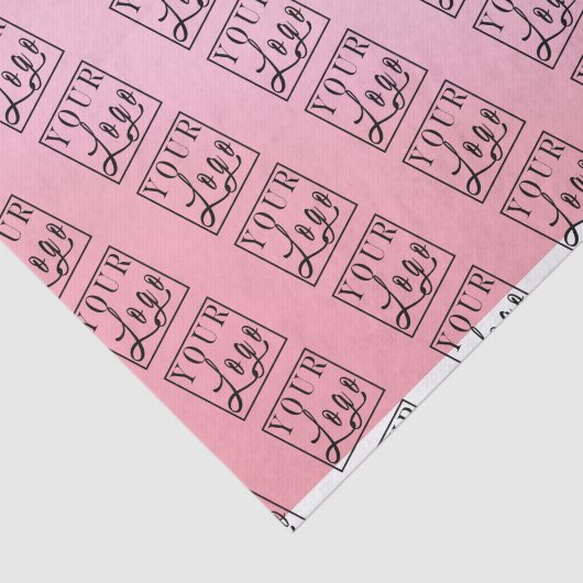 Verloop Roze Aangepaste Logo Tissuepapier (Detail)