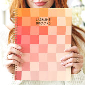 Verloop Roze Dambord Aangepaste Naam Planner