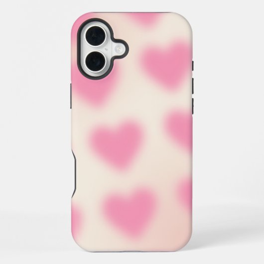 Verloop Roze Hart iPhone Hoesje (Achterkant)