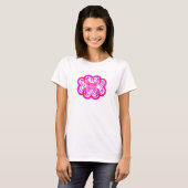 Verloop Roze & Paarse Hartvormig Abstract Patroon T-shirt (Voorkant volledig)