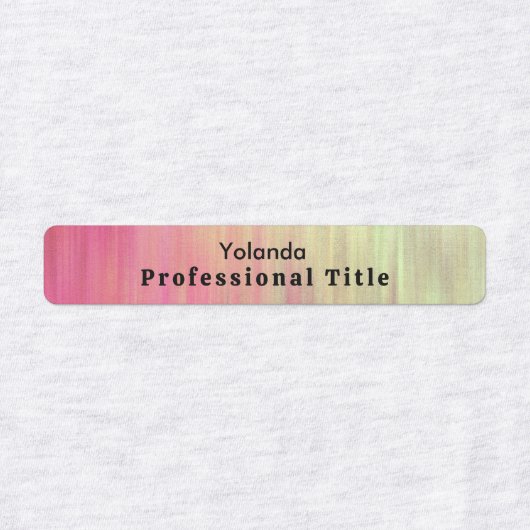 Verloop roze werknemer labels (Design 2)