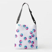 Verloop sterren Blauw Paars Modern. Crossbody Tas (Achterkant)