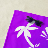 Verloop strand palmboom gepersonaliseerde naam strandlaken (In situ)