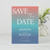 Verloop Strandtinten Save the Date Kaart (Staand voorkant)