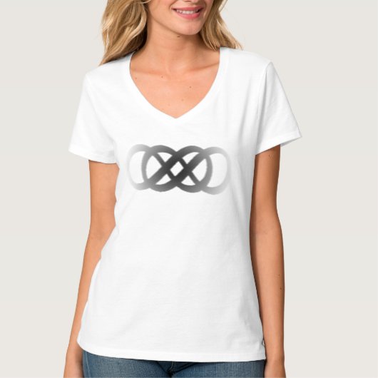 Verloop, symbool voor dubbele oneindigheid t-shirt (Voorkant)
