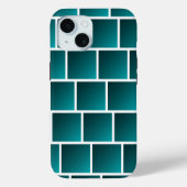 Verloop Teal Vierkanten Case-Mate iPhone Case (Achterkant)