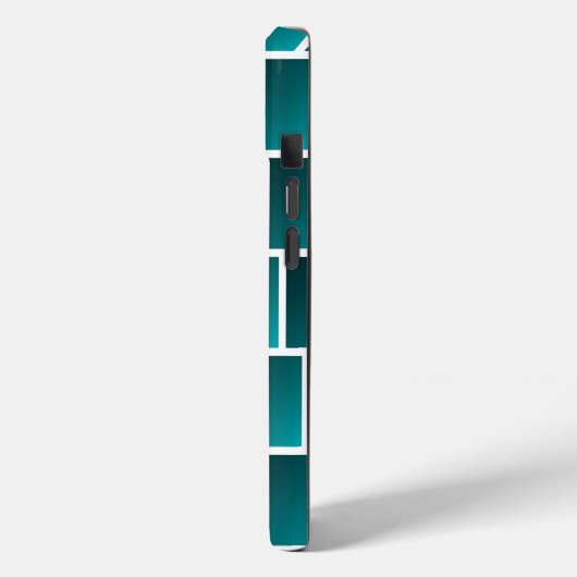 Verloop Teal Vierkanten Case-Mate iPhone Case (Achterkant / Links)