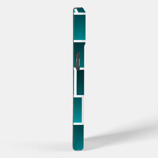 Verloop Teal Vierkanten Case-Mate iPhone Case (Achterkant / Rechts)