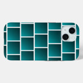 Verloop Teal Vierkanten Case-Mate iPhone Case (Achterkant (horizontaal))