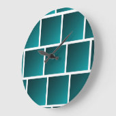 Verloop Teal Vierkanten Grote Klok (Hoek)