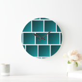 Verloop Teal Vierkanten Grote Klok (Huis)