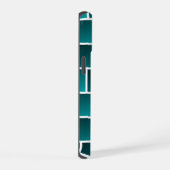 Verloop Teal Vierkanten iPhone 15 Case (Rechterkant)