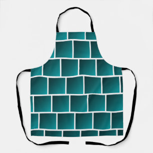 Verloop Teal Vierkanten Schort