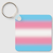 Verloop Transgender Pride Vlag - Trans Vlag Sleutelhanger (Voorkant)