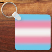 Verloop Transgender Pride Vlag - Trans Vlag Sleutelhanger (Voorkant)