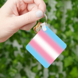 Verloop Transgender Pride Vlag - Trans Vlag Sleutelhanger