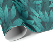 Verloop tropische bladeren cadeaupapier (Rol Hoek)