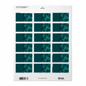 Verloop tropische bladeren etiket (Full Sheet)