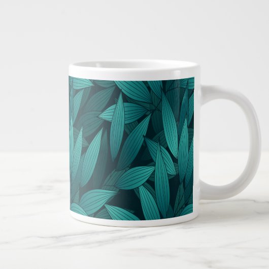 Verloop tropische bladeren grote koffiekop (Rechts)