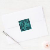 Verloop tropische bladeren vierkante sticker (Envelop)