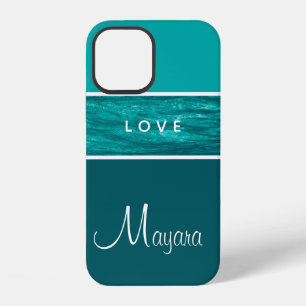 Verloop Turquoise Hoesje voor Meisjes iPhone 12 Hoesje