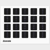 Verloop Unalome Groep Vierkante Sticker (Vel)
