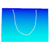 Verloop van aqua naar blauw groot cadeauzakje (Achterkant)
