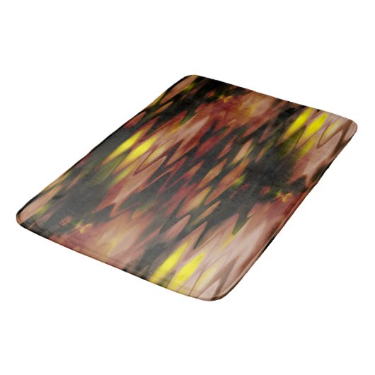 Verloop van bruin naar geel dat een abstract zigza badmat (Gekanteld)