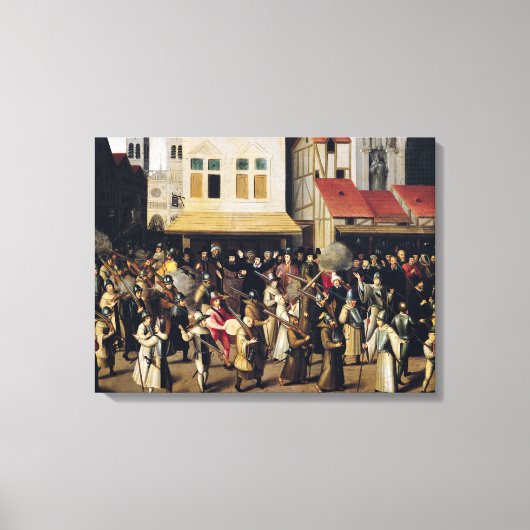 Verloop van de Heilige Liga in 1590 Canvas Afdruk (Voorkant)