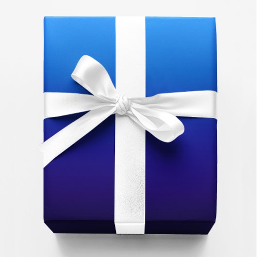 Verloop van Hemelblauw naar Middnachtblauw Cadeaupapier