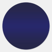 Verloop van Navyblauw Blank Ronde Sticker (Voorkant)