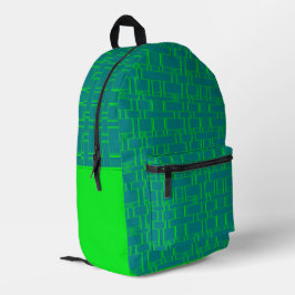 Verloop van rechthoekig patroon 3 bedrukte rugzak